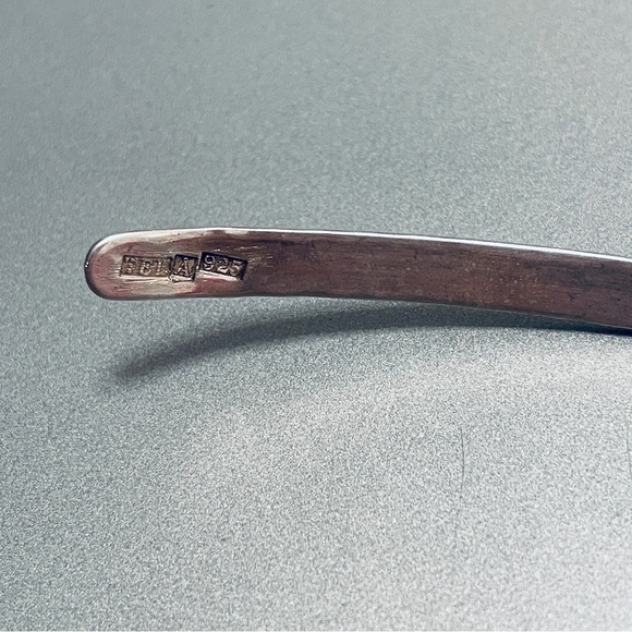 Hammered Collar Choker Sterling Silver Necklace Vintage Signed TEL A - Picture 6 of 9